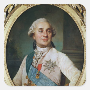 Portrait Medallion of Louis XVI  1775 Square Sticker
