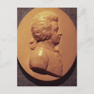 Portrait medallion of Wolfgang Amadeus Mozart Postcard