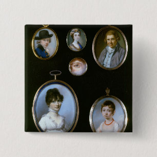 Portrait miniatures, from LtoR and TtoB: Sir Thoma 15 Cm Square Badge
