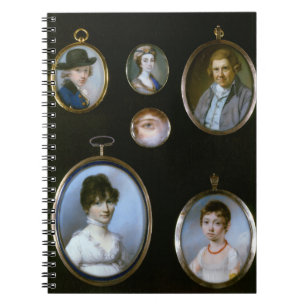 Portrait miniatures, from LtoR and TtoB: Sir Thoma Notebook