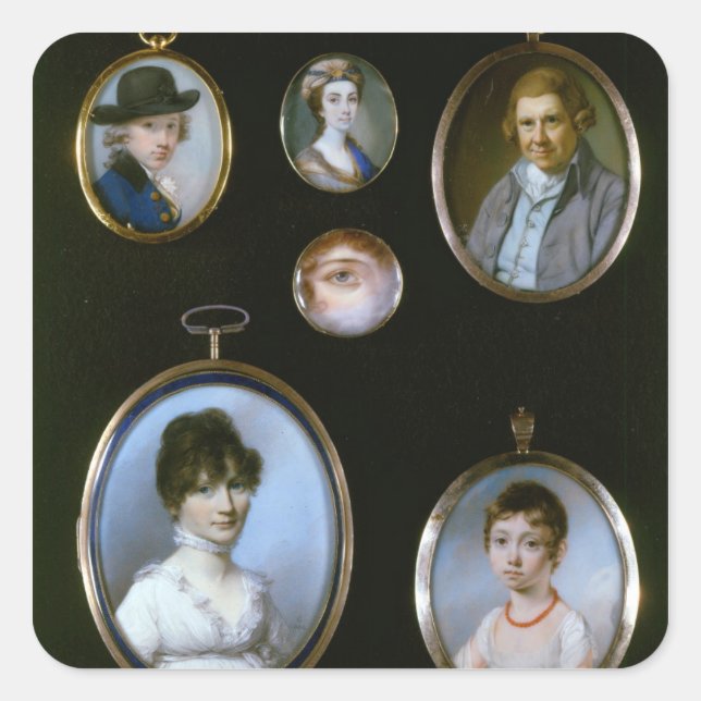 Portrait miniatures, from LtoR and TtoB: Sir Thoma Square Sticker (Front)