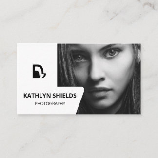 Portrait modern minimalist photography business card
