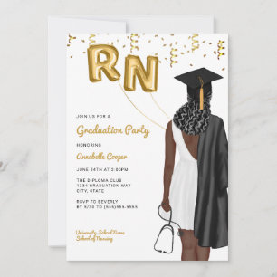 Portrait Nursing School Graduation Party Invitation