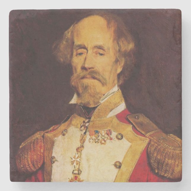 Portrait of a 19th-Century Military General Stone Coaster (Front)