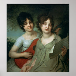 Portrait of A. and V. Gagarin, 1802 Poster
