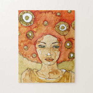 Portrait of a beautiful girl jigsaw puzzle