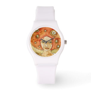 Portrait of a beautiful girl watch