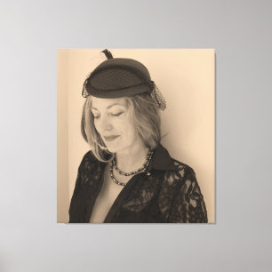 Portrait of a Beautiful Woman Canvas Print