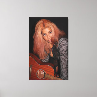 Portrait of a Beautiful Young Lady Canvas Print
