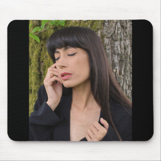 Portrait of a Beautiful Young Lady Mouse Mat