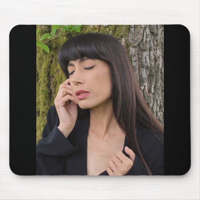 Portrait of a Beautiful Young Lady Mouse Mat (Front)