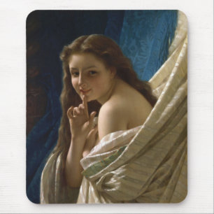 Portrait of a Beautifully Flirty Young Woman Mouse Mat