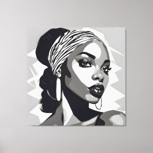 Portrait of a black Women Canvas Print