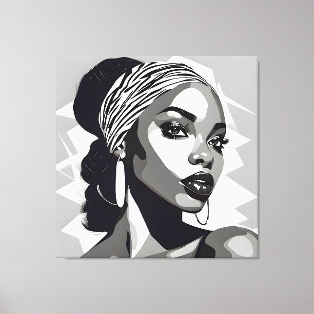 Portrait of a black Women Canvas Print (Front)