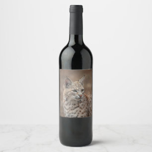 Portrait of a Bobcat Wine Label
