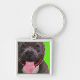 portrait of a bulldog key ring