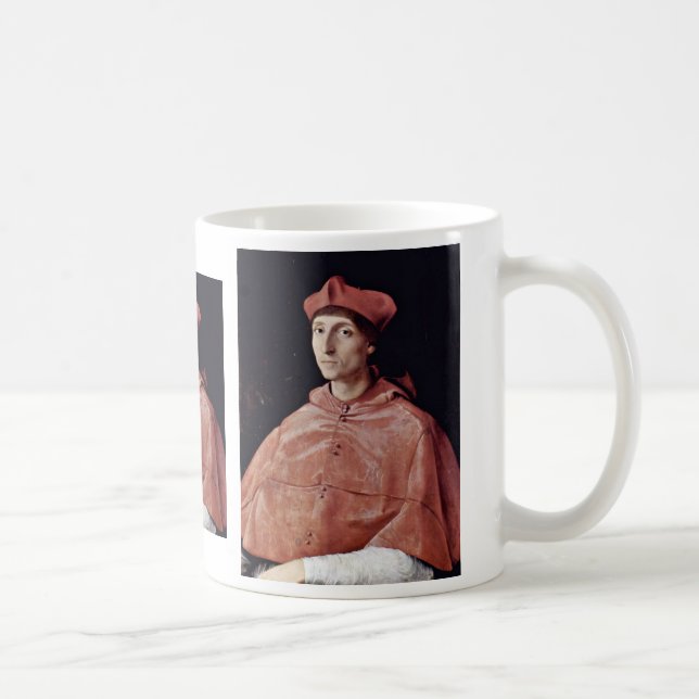 Portrait Of A Cardinal By Raffael (Best Quality) Coffee Mug (Right)