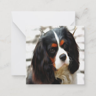 Portrait Of A Cavalier King Charles Spaniel Card