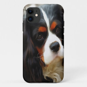 Portrait Of A Cavalier King Charles Spaniel iPhone 11 Case
