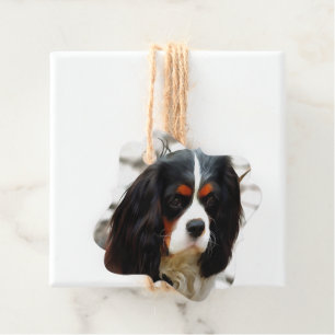 Portrait Of A Cavalier King Charles Spaniel Favour Tags