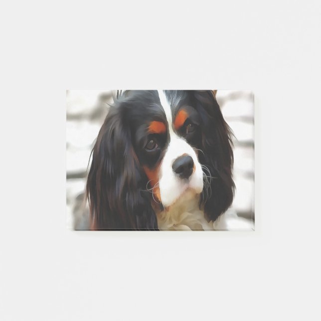 Portrait Of A Cavalier King Charles Spaniel Post-it Notes (Front)