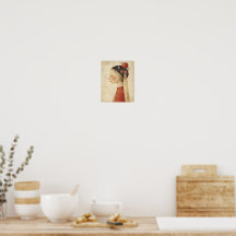 Portrait of a Christmas Lady Whimsical