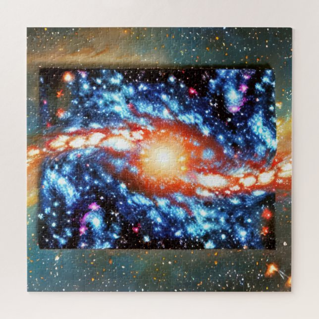 Portrait of a cosmic random star night abstraction jigsaw puzzle (Horizontal)