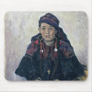 Portrait of a Cossack Woman, 1909 Mouse Mat
