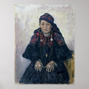 Portrait of a Cossack Woman, 1909 Poster