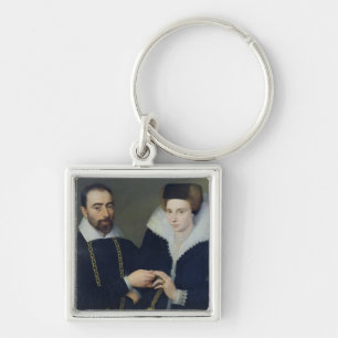 Portrait of a Couple Key Ring