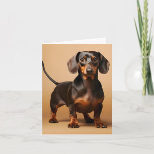 Portrait Of A Dachshund Note Card