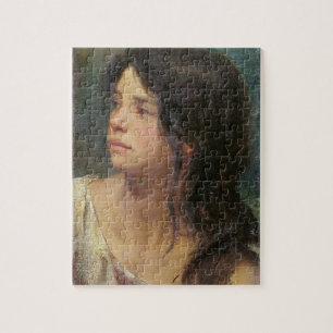 Portrait of a dark-haired girl, 1867 jigsaw puzzle