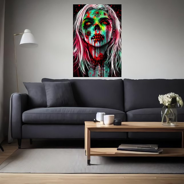 Portrait of a dead zombie lady | AI Art Poster (Creator Uploaded)