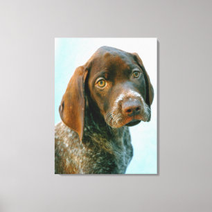 Portrait of a dog canvas print