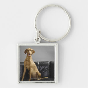 Portrait of a dog key ring