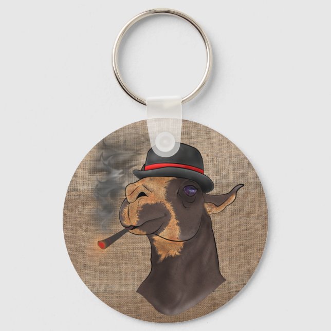 Portrait of a Drama Llama - Keychain (Front)