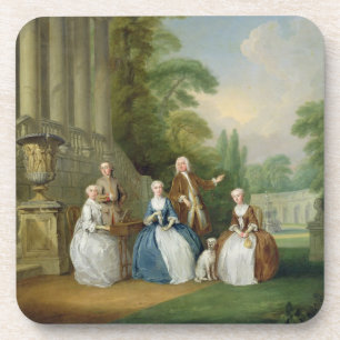 Portrait of a Family, 1740 (oil on canvas) Coaster