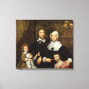 Portrait of a Family, Probably that of Richard Str Canvas Print