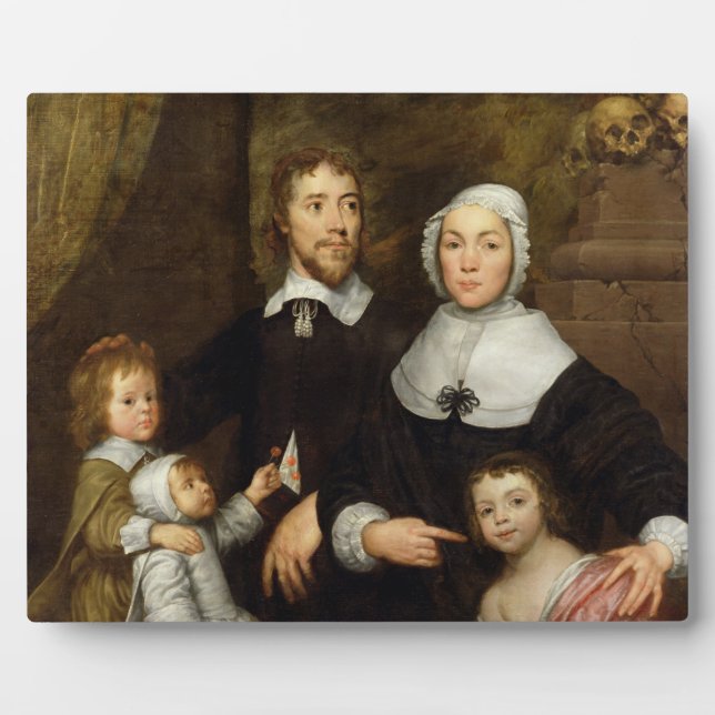 Portrait of a Family, Probably that of Richard Str Plaque (Front)
