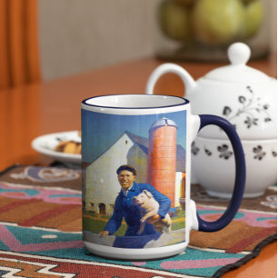 Portrait of A Farmer N C Wyeth Americana Art 15oz  Mug