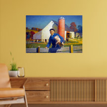 Portrait of a Farmer NC Wyeth 1943 Americana Art