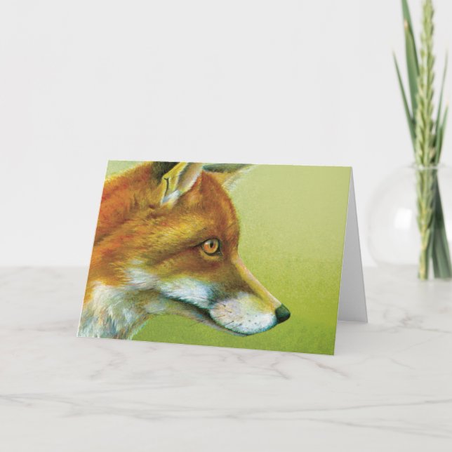Portrait of a fox everyday art card (Front)