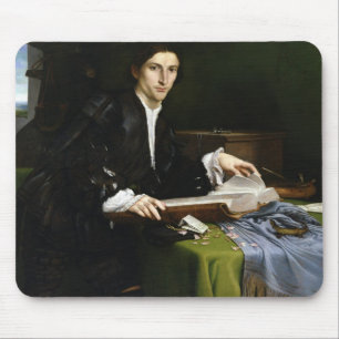 Portrait of a Gentleman in his Study, 1528-30 (oil Mouse Mat