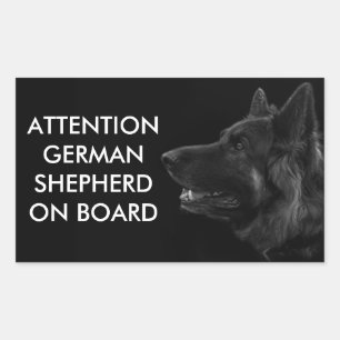 Portrait of a german shepherd dog rectangular sticker