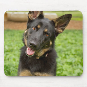 Portrait of a German Shepherd Mouse Mat