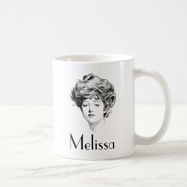 Portrait Of A  Gibson Girl, 1900 Coffee Mug (Right)