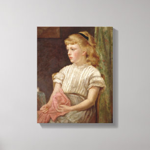 Portrait of a Girl, 1896 (oil on canvas) Canvas Print