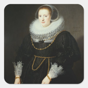 Portrait of a Girl, aged 18 Square Sticker
