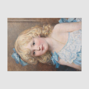 Portrait of a girl in a blue dress, Heywood Hardy Tissue Paper