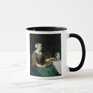 Portrait of a Girl Seated at a Table Mug